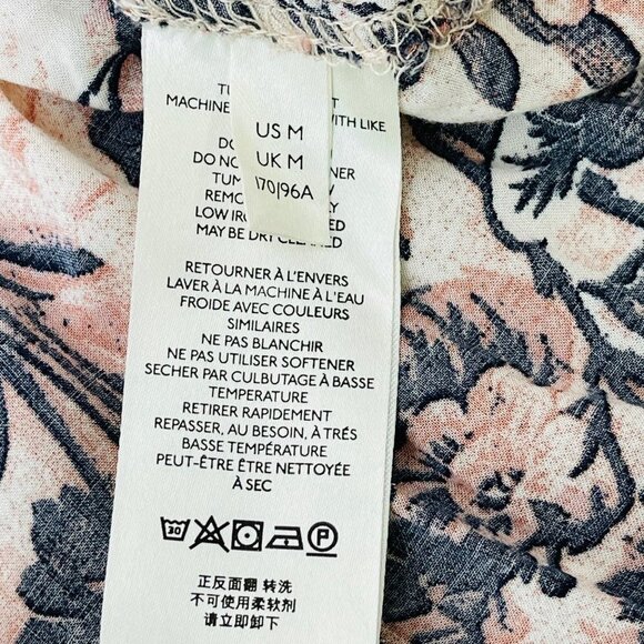 Free People It's‎ A Vibe Hawaiian Shirt Womens M Oversized Relaxed Summer Top - Picture 5 of 10